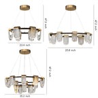 Modern Minimalist Circular Metal Chandelier Ceiling Light