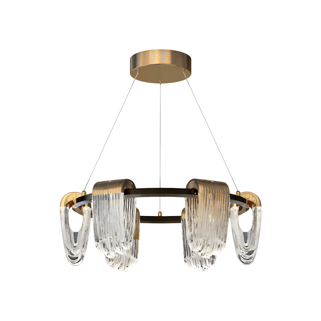 Modern Minimalist Circular Metal Chandelier Ceiling Light