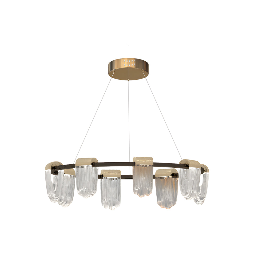 Modern Minimalist Circular Metal Chandelier Ceiling Light