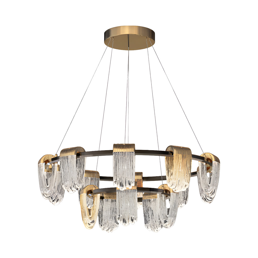 Modern Minimalist Circular Metal Chandelier Ceiling Light