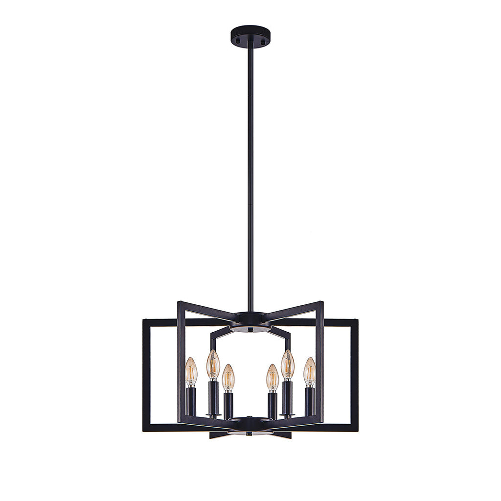 Industrial Multi-Head Candle Chandelier Ceiling Light