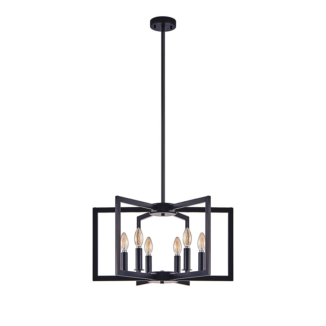 Industrial Multi-Head Candle Chandelier Ceiling Light