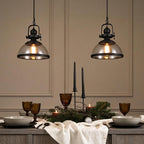 Retro Industrial Clear Glass Pendant Light Fixture