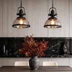 Retro Industrial Clear Glass Pendant Light Fixture
