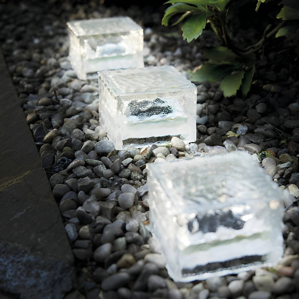 Modern Solar Outdoor Ice Cube Step Lights