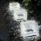 Modern Solar Outdoor Ice Cube Step Lights