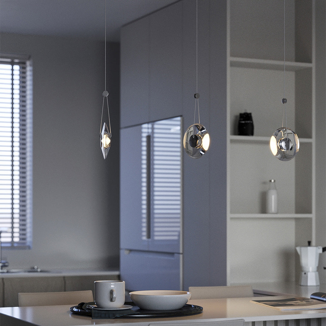Modern Clear Pendant Ceiling Light - Minimalist Design
