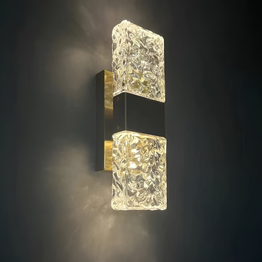 Modern LED Crystal Wall Sconces - Electroplated Up and Down Lighting
