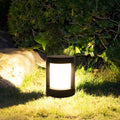 Modern Black LED Cylindrical Bollard Landscape Light