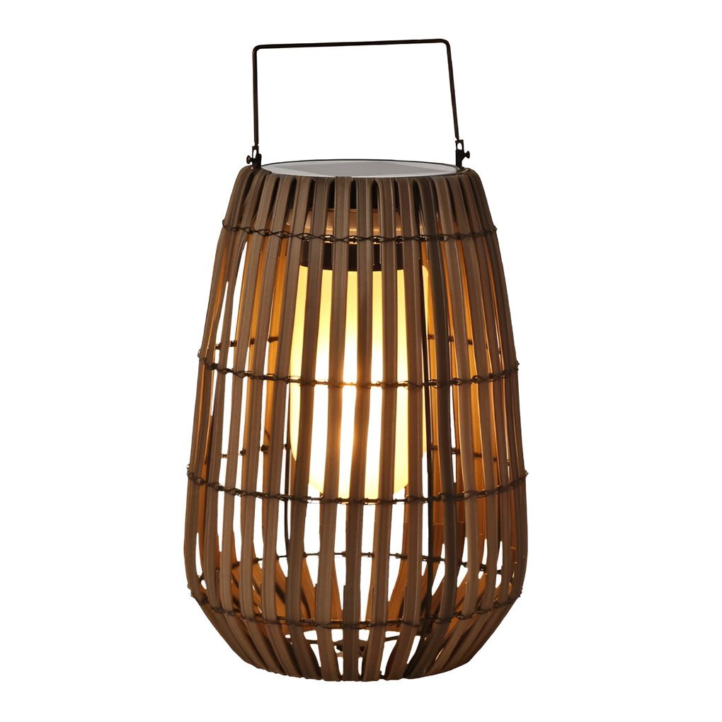 Premium Bamboo Portable LED Outdoor Lantern - Waterproof Design