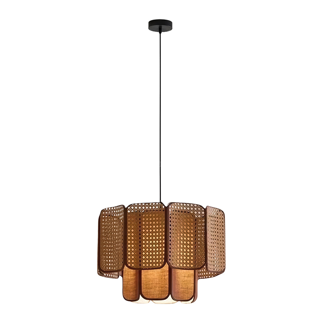 Japanese Zen Bamboo Pendant Light - Rattan Ceiling Fixture