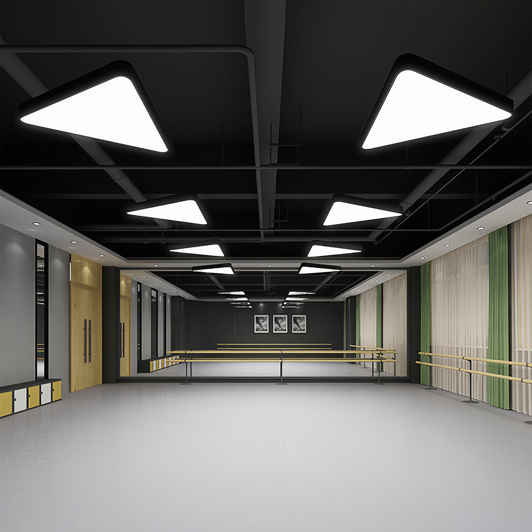 Modern Black LED Triangular Chandelier Ceiling Light
