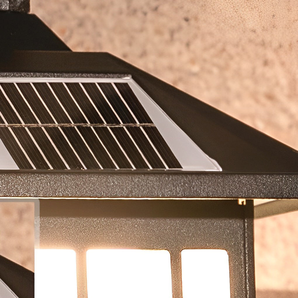 Retro LED Lantern Wall Sconce - Die-Cast Aluminum & Glass