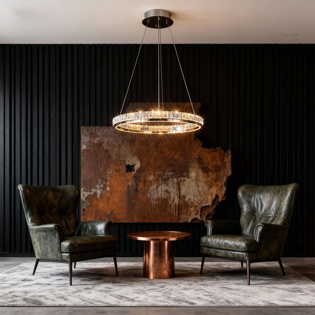 Premium Round Crystal Chandelier Ceiling Light