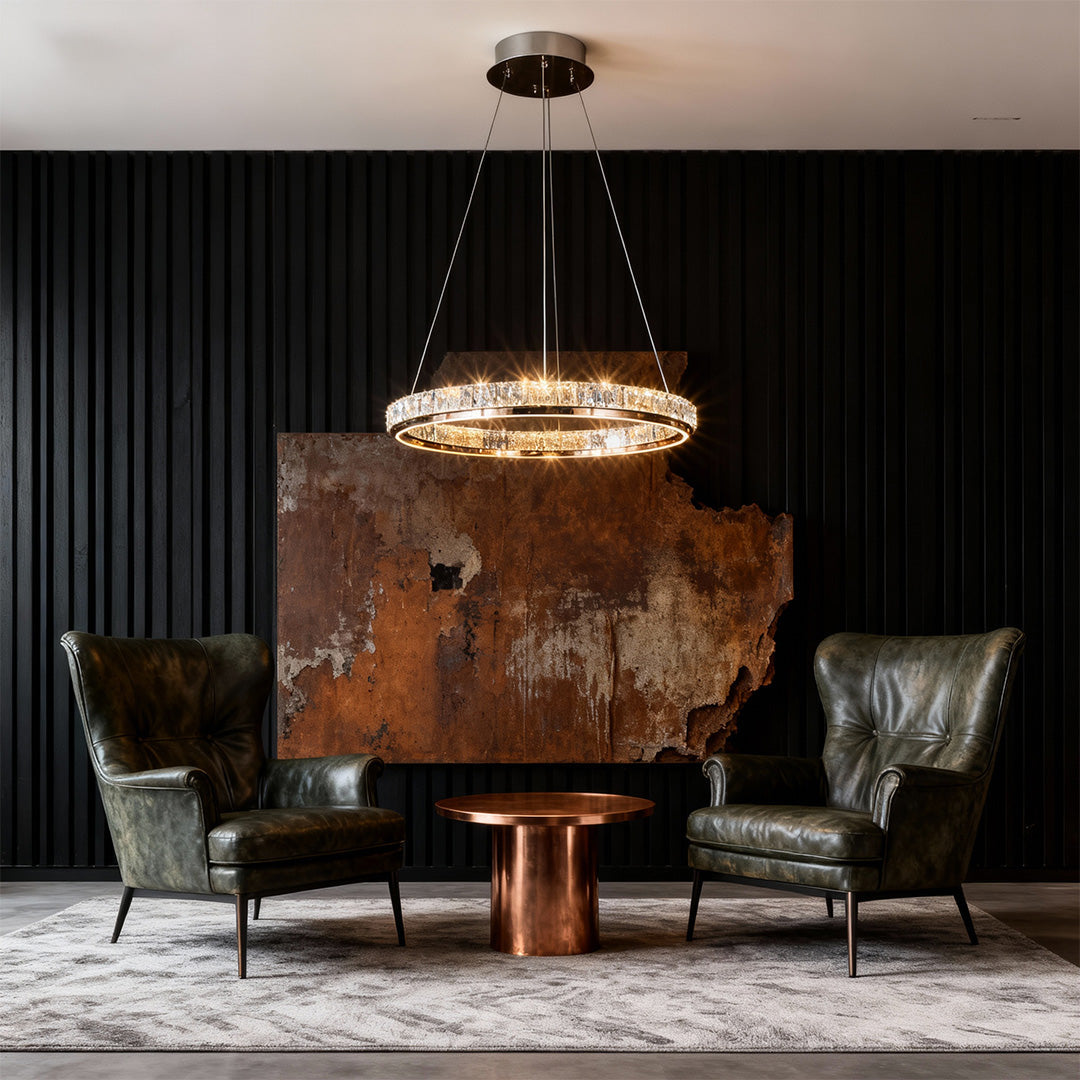 Premium Round Crystal Chandelier Ceiling Light