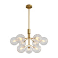 Premium Modern Copper and Glass Ball Chandelier
