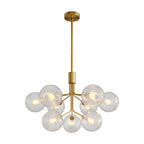 Premium Modern Copper and Glass Ball Chandelier