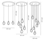 Modern Spiral Crystal Chandelier for High Ceilings