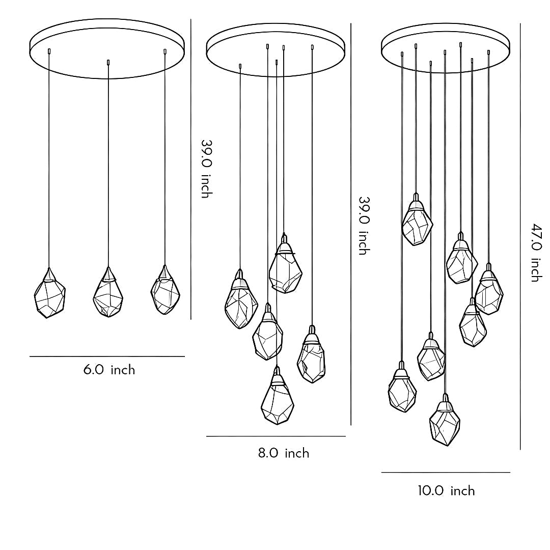 Modern Spiral Crystal Chandelier for High Ceilings