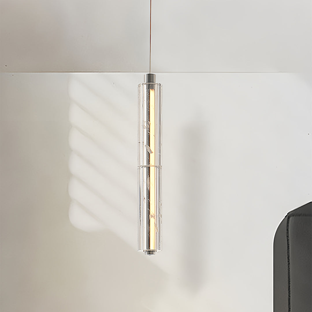 Minimalist Linear Crystal Pendant Ceiling Light
