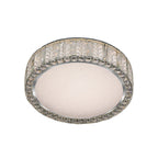 Premium Round Crystal LED Flush Mount Ceiling Light in Gold