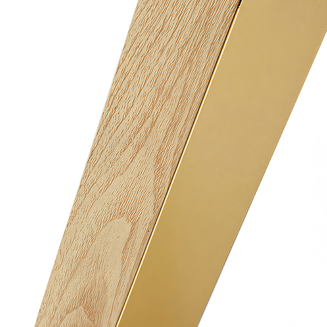 Nordic Minimalist Gold Iron Linear LED Wall Lamp with White Acrylic Shade