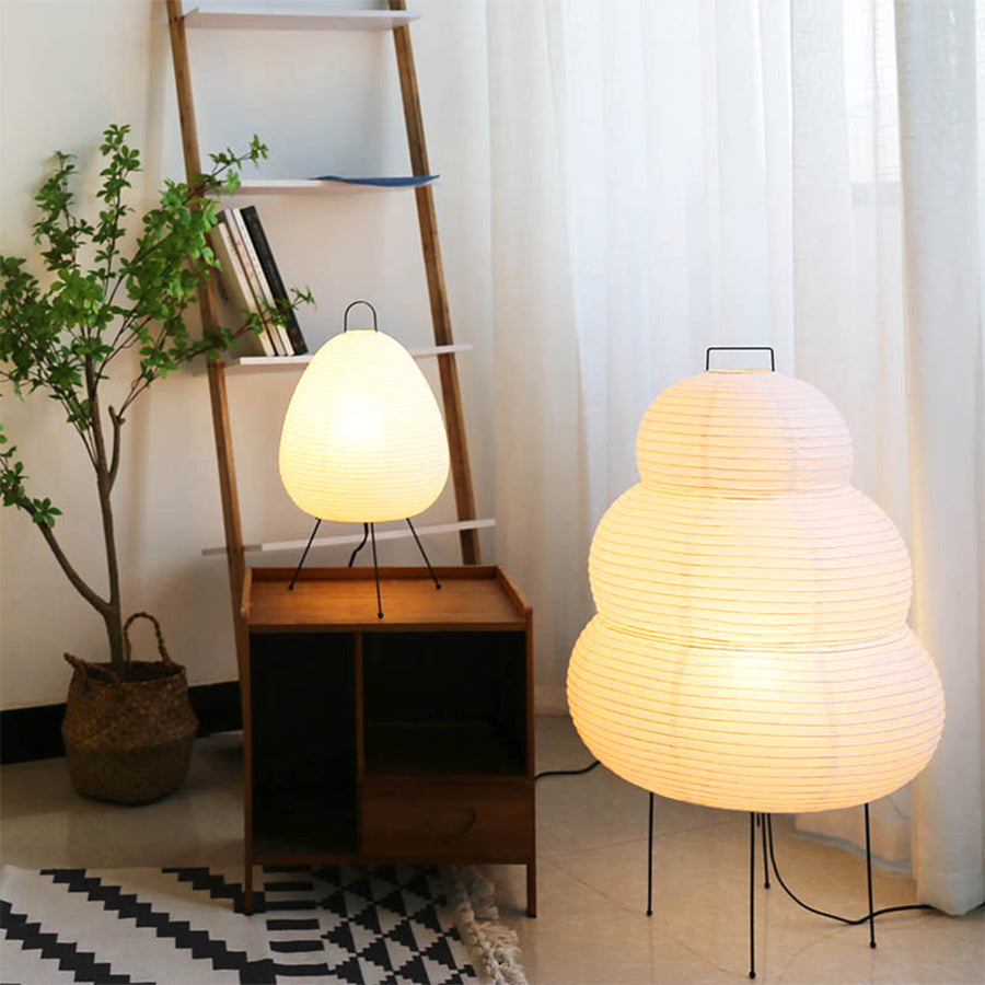 Minimalist Wabi-Sabi Rice Paper Table Lamp