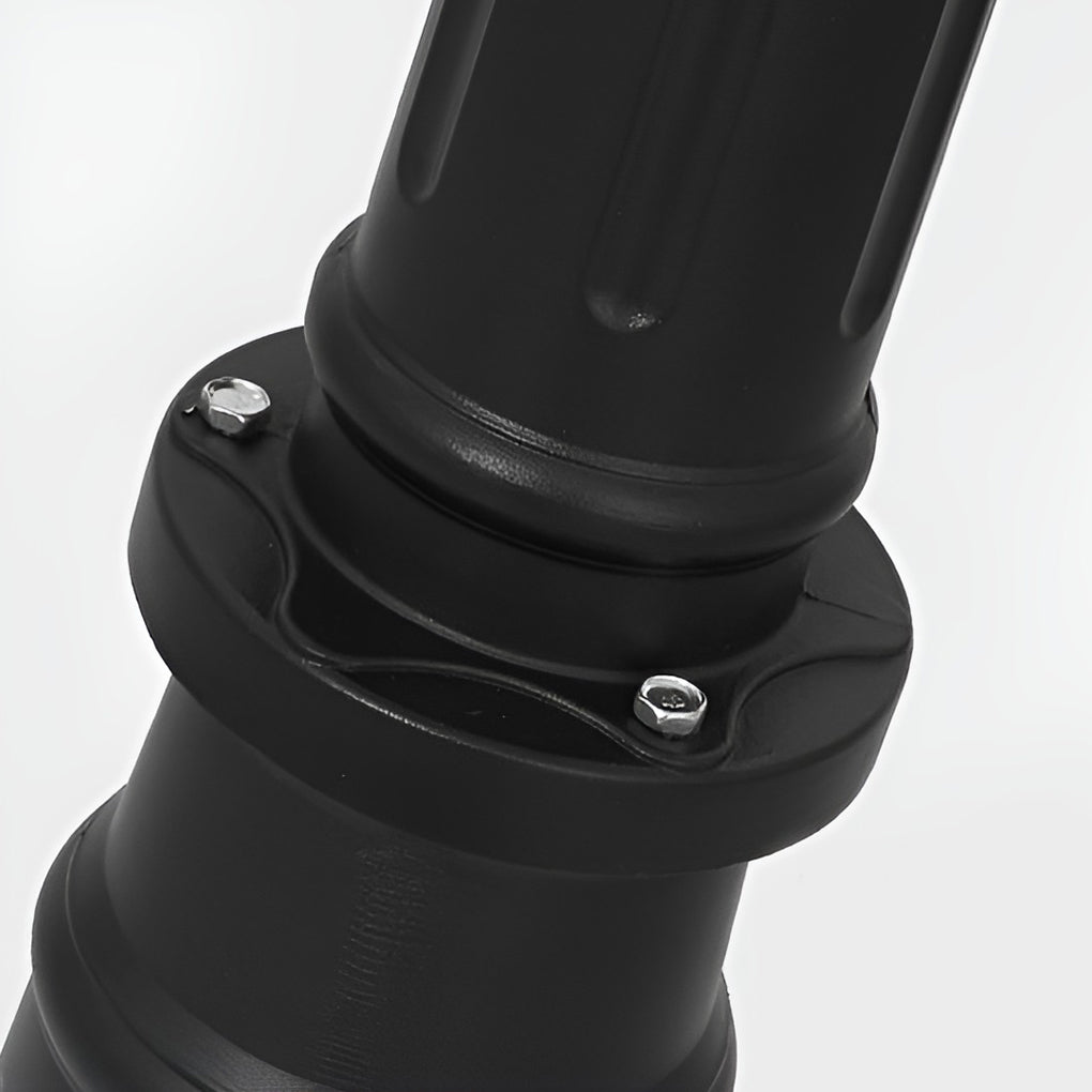 Modern Black Waterproof Outdoor Post Light with Dual Heads