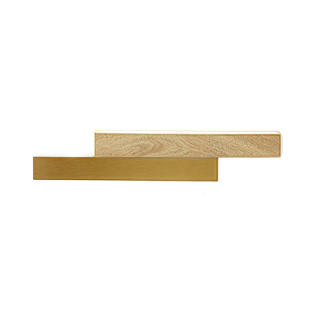 Nordic Minimalist Gold Iron Linear LED Wall Lamp with White Acrylic Shade