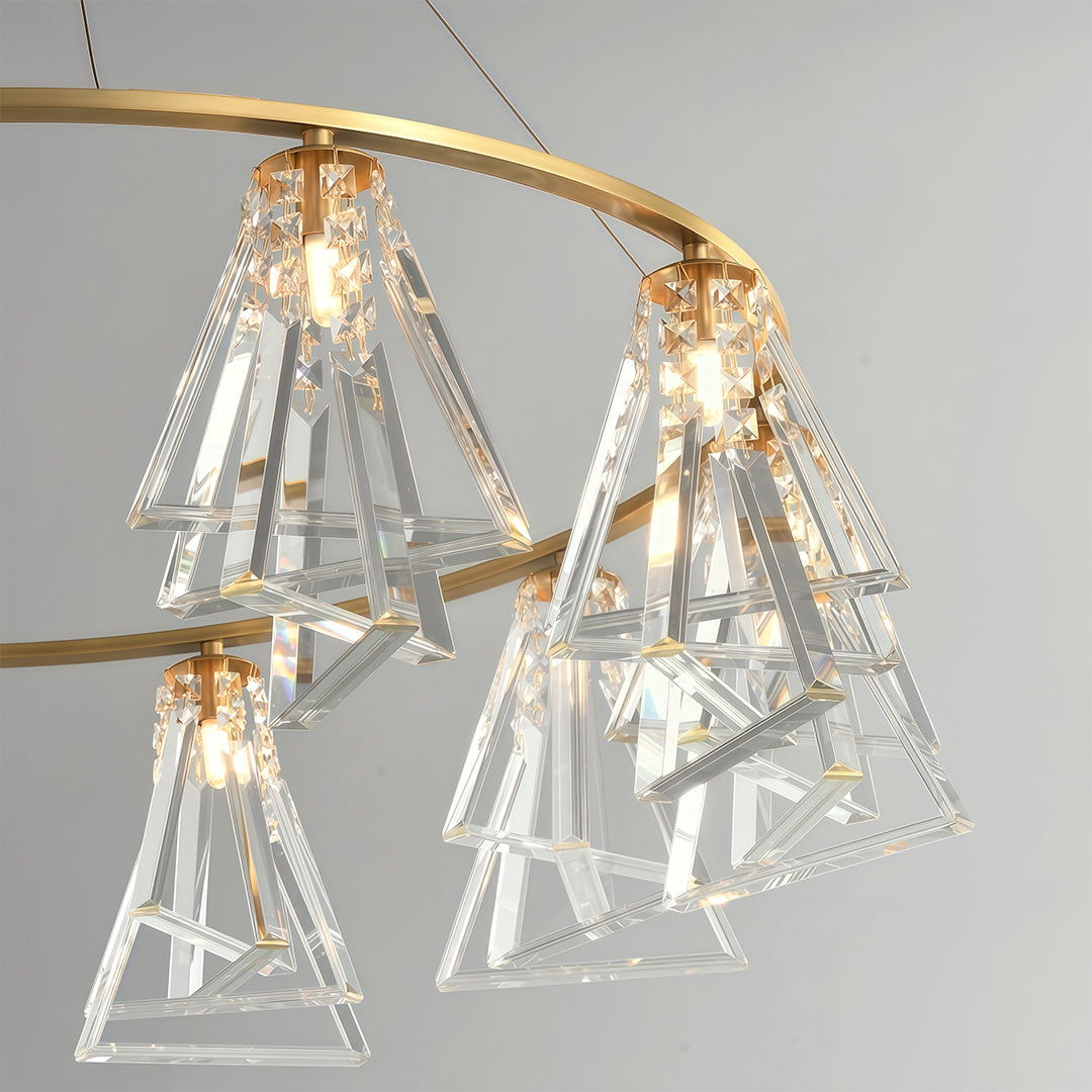 Modern Minimalist Crystal Chandelier Ceiling Light