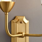 Modern Luxury Dual Head Copper Glass Wall Light