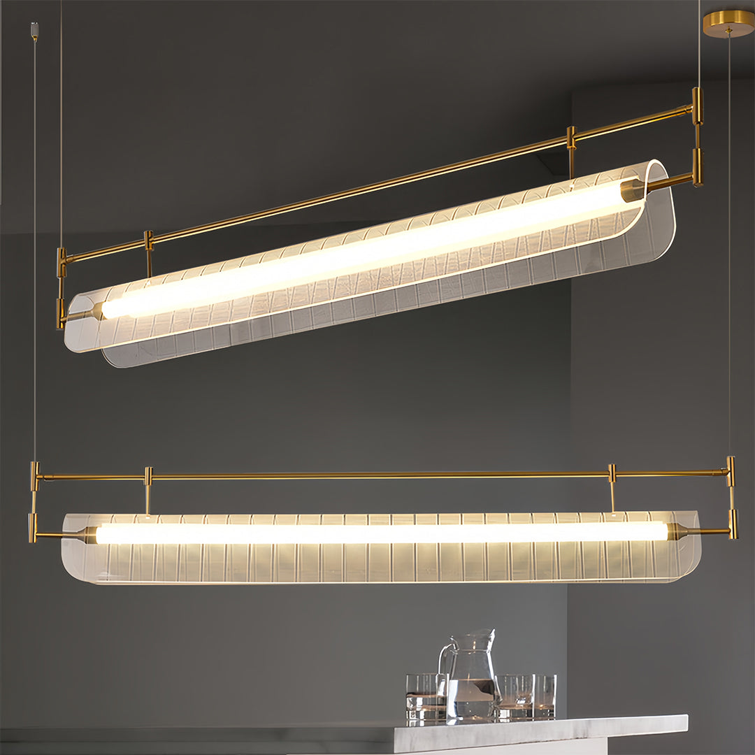 Nordic Minimalist Linear Pendant Ceiling Light - Long Strip Design