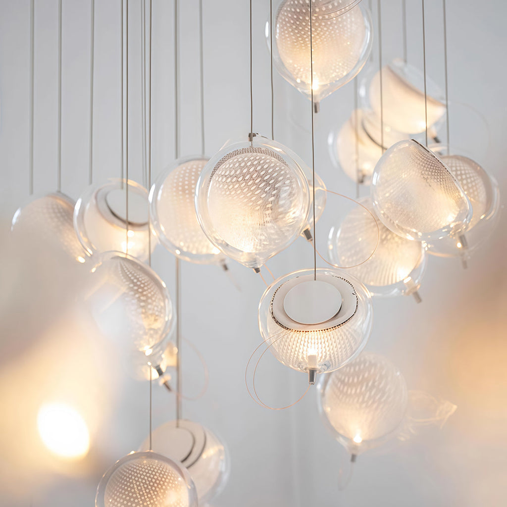 Nordic Glass Jellyfish Pendant Light - Premium Ceiling Fixture