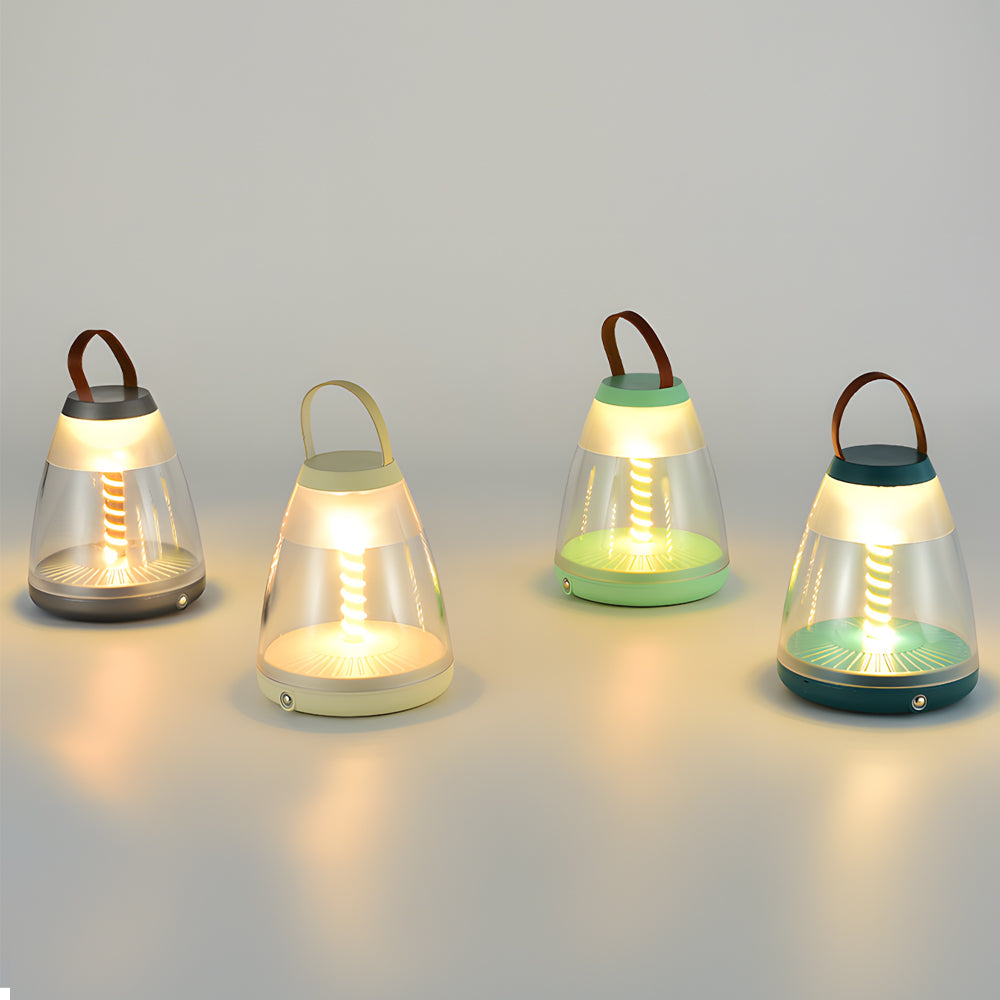 Premium Portable Battery-Powered Outdoor Spiral LED Table Lamp