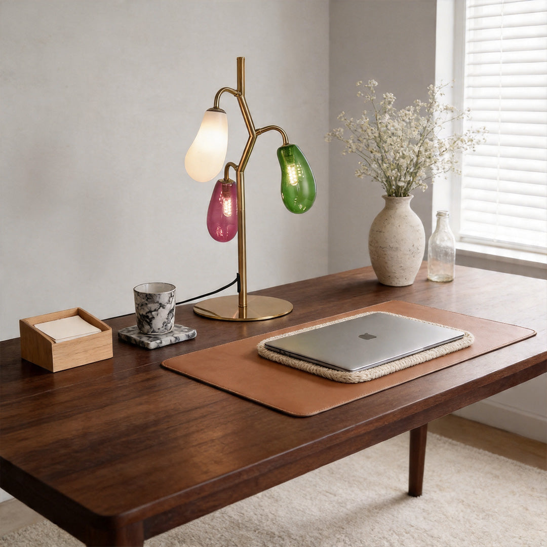 French Style Multi-Light Colored Glass Table Lamp