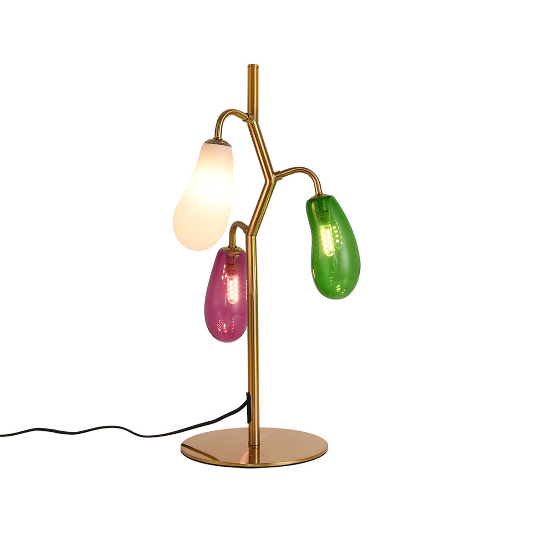 French Style Multi-Light Colored Glass Table Lamp