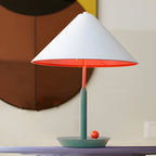 Vibrant Metal Triangle Table Lamp