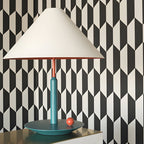 Vibrant Metal Triangle Table Lamp