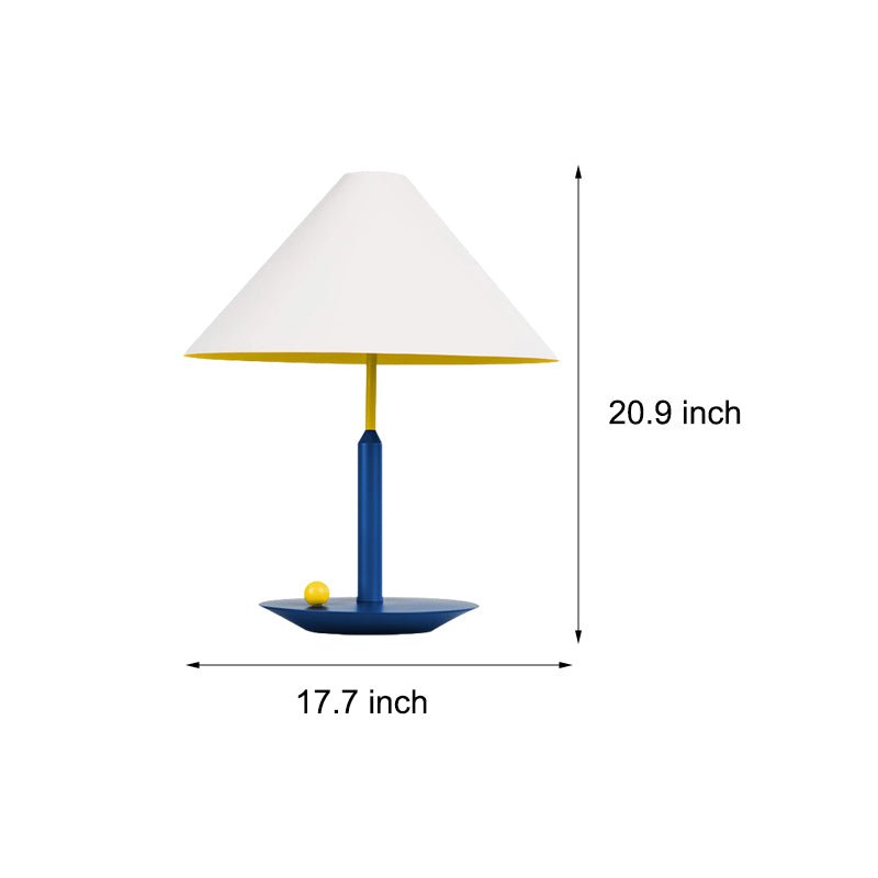 Vibrant Metal Triangle Table Lamp