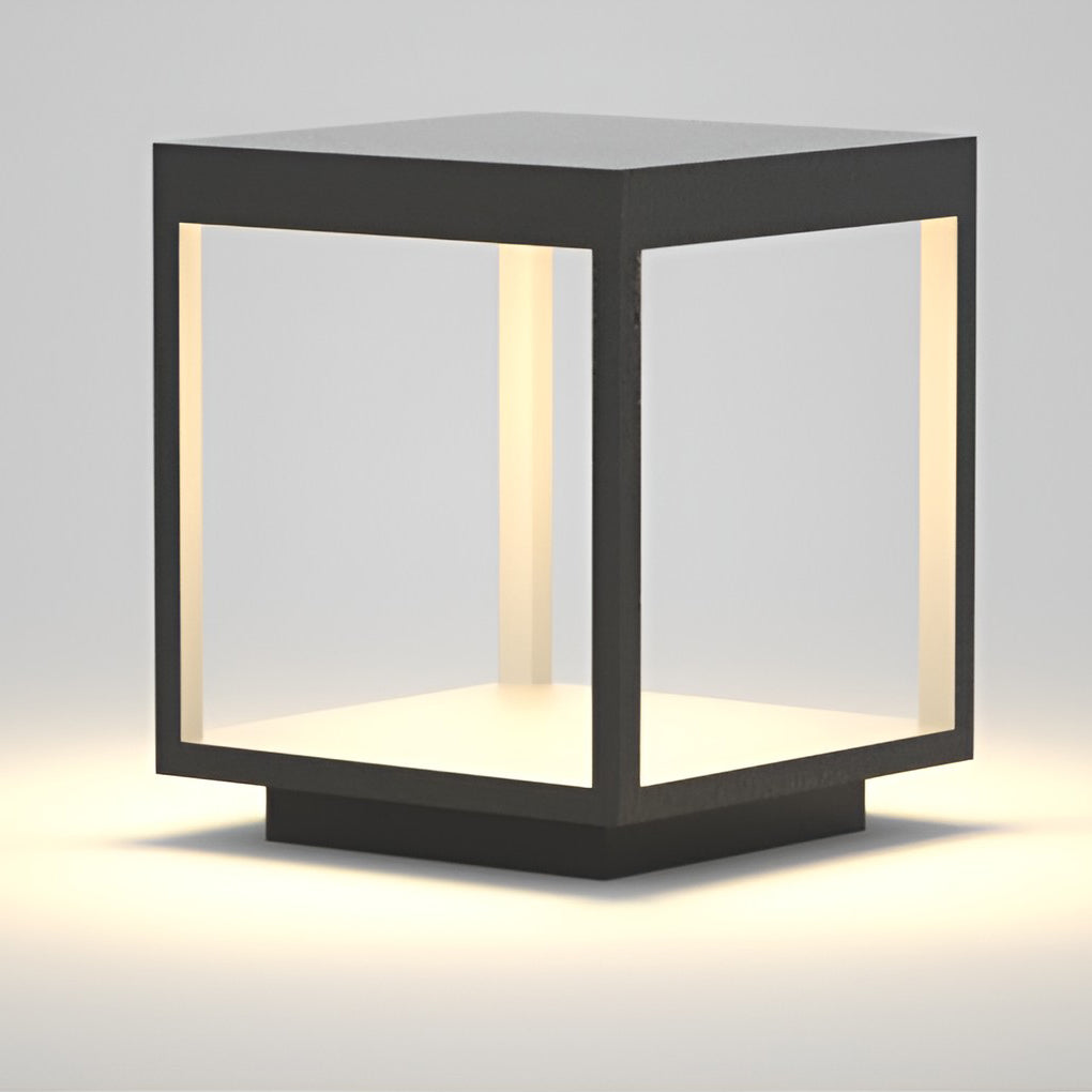 Modern Square LED Concrete Pillar Light