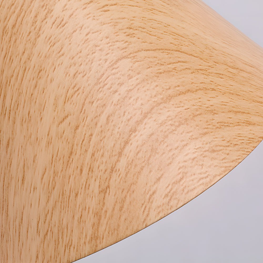 Cone-Shaped Wood Wall Sconce - 1-Light Swing Arm Fixture