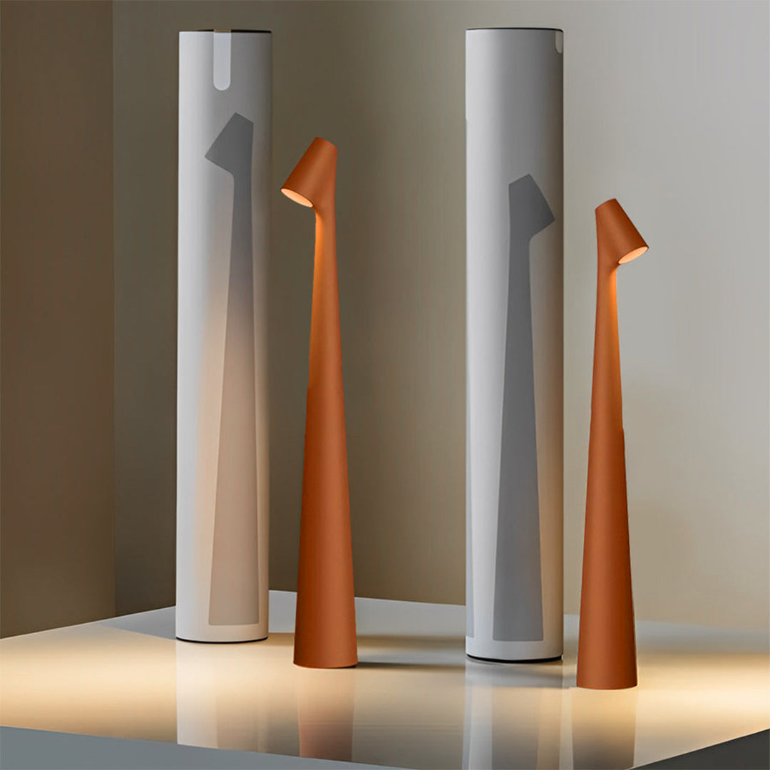 Modern Dimmable LED Cone Table Lamp - Metal Design