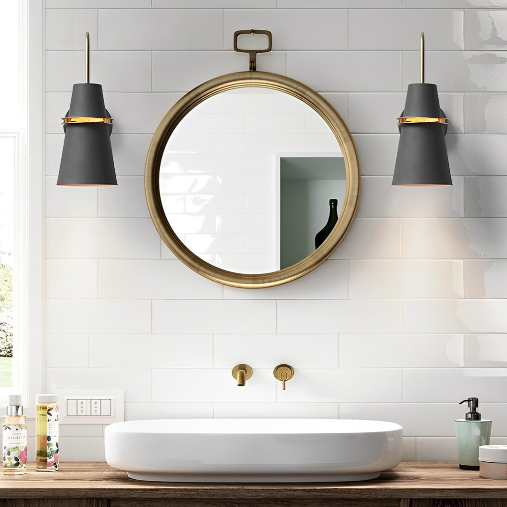 Modern White Cone Wall Lamp - Creative Iron Design