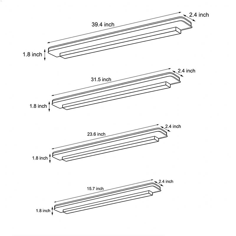 Modern Linear Bathroom Vanity Light