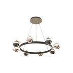 Modern Black and Gold LED Chandelier Ceiling Light