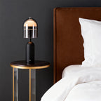 Minimalist Italian Glass Shade Table Lamp - Elegant Ambient Lighting