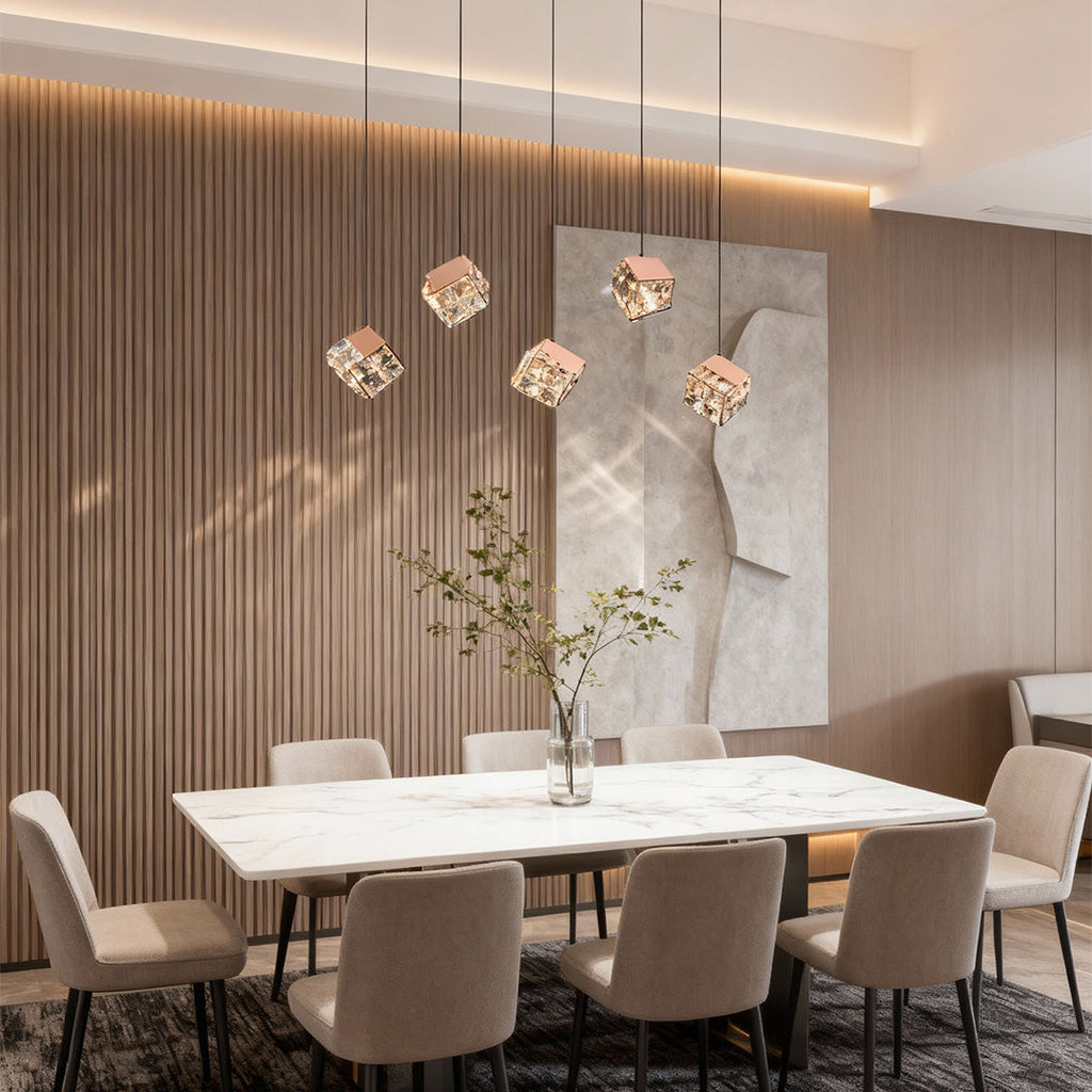 Luxury Crystal Chandelier - Rubik's Cube Ceiling Light