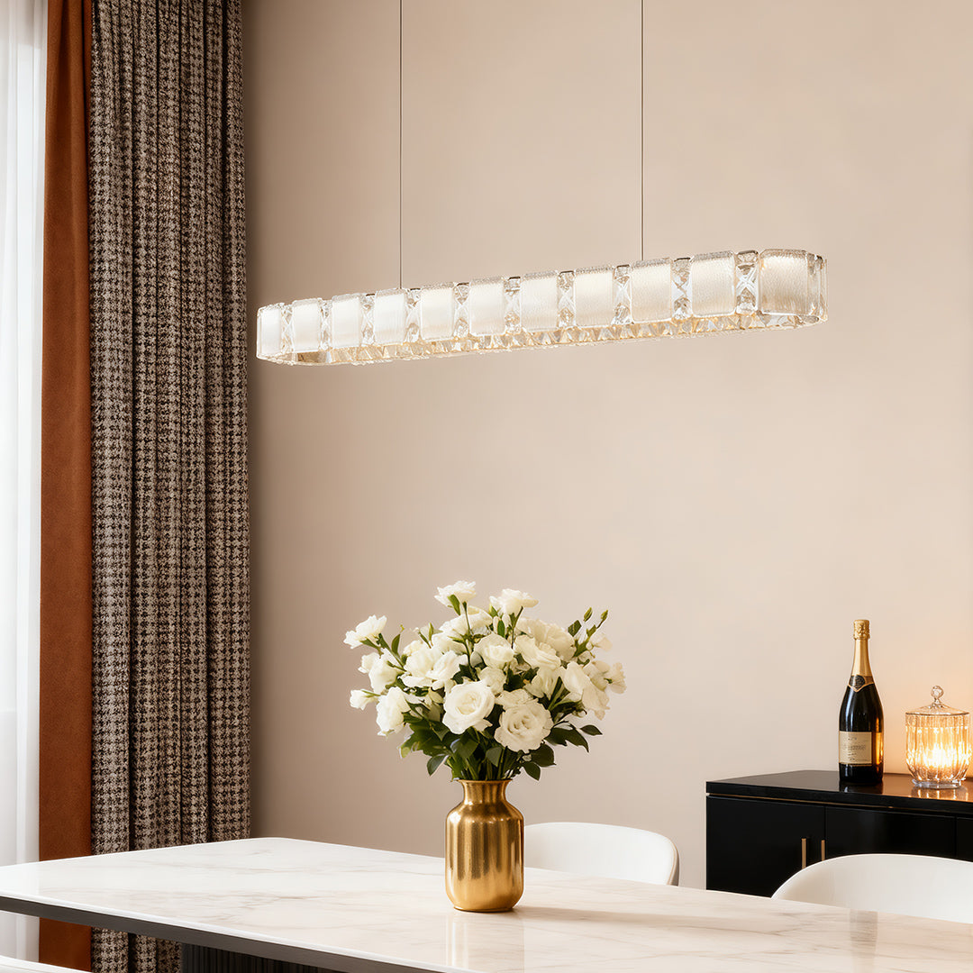Italian Luxury Crystal Chrome Chandelier Ceiling Light