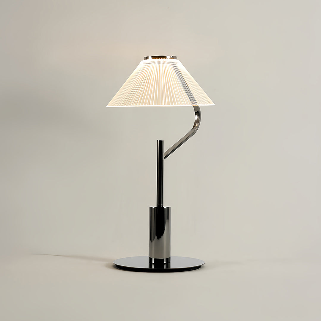 Elegant Chrome LED Floor Lamp with Acrylic Design