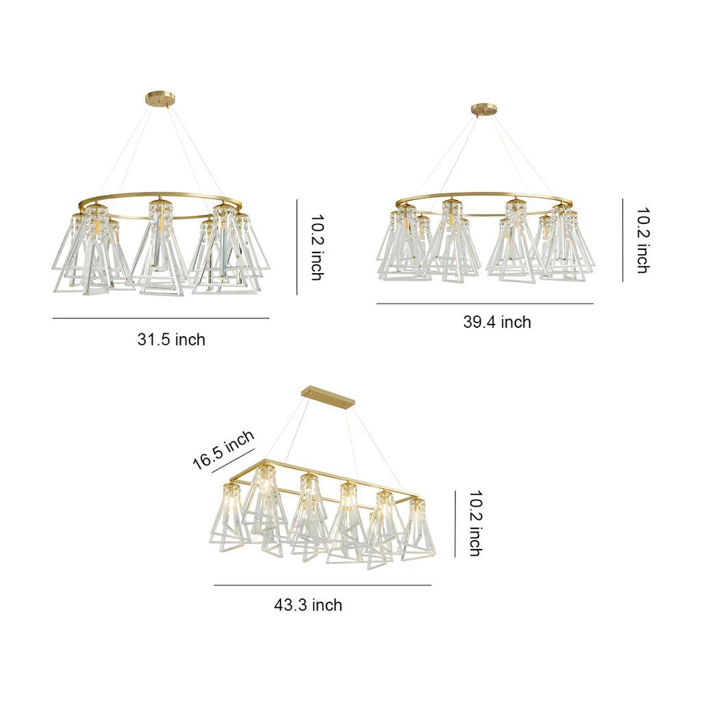 Modern Minimalist Crystal Chandelier Ceiling Light